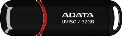 Obrázok produktu pre ADATA AUV150-32G-RBK, 32 GB, USB Typ-A, 3.2 Gen 1 (3.1 Gen 1), 90 MB/s, Čiapky, Čierna