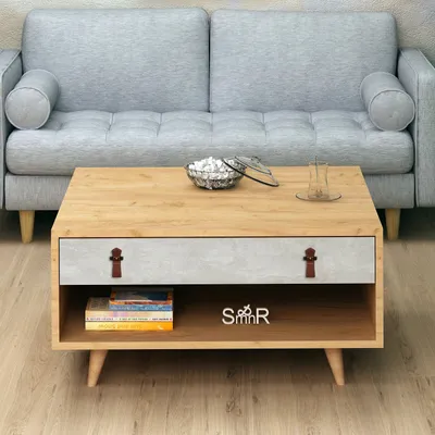 Immagine prodotto di Skye Decor, Brida, tavolino, rovere, 100% pannelli truciolari rivestiti in melamina, 80 x 80 x 40 cm