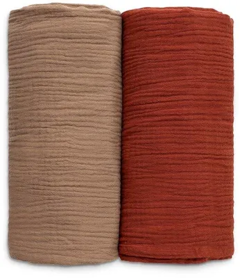 Productafbeelding van Ibenzoa® Muslin-spuugdoek – ademend en extra zacht, 100% muselijnkatoen, 95 x 100 cm, geschikt voor pasgeborenen en baby's