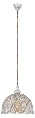 Produktbild von TALBOT 2 Hängeleuchte Hängelampe Pendellampe Pendelleuchte - H110 x Ø29,5 cm - weiß-antik - 1X60W exkl. - IP20