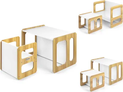 Image de Milly Mally Stella 3in1 table et chaises Naturel