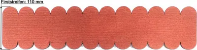 Obrázek produktu pro 3 pásy kulatých střešních šindelů (41 mm) - červený hřeben