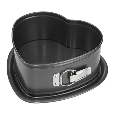 Produktbild von Birkmann Easy Baking Springform Herz, Backform, Kuchenform, Herzform, Backzubehör, Antihaftbeschichtet, Schwarz, 22 cm, 881501