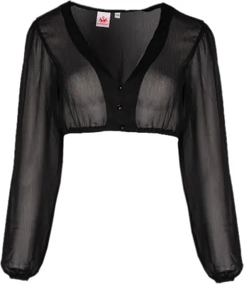 Produktbild von Dirndlbluse Efeu schwarz LA Chiffon 34