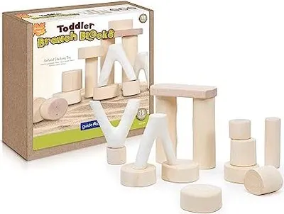 Produktbild von Guidecraft Holzbausteine - pädagogisches Naturspielzeug 15-teiliges Set