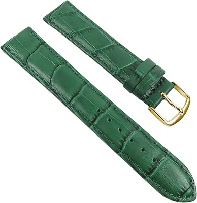 Produktbild von Eulit Uhrenarmband | Kalbsleder mit Naht grün in Louisiana-Optik 22138, Anstoß:20 mm