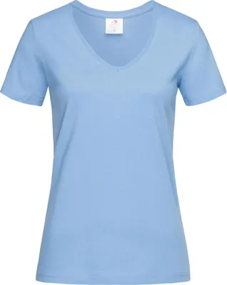 Produktbild von Stedman ST2700 | Classic V-Neck Damen T-Shirt - Farbe: Light Blue - Größe: M