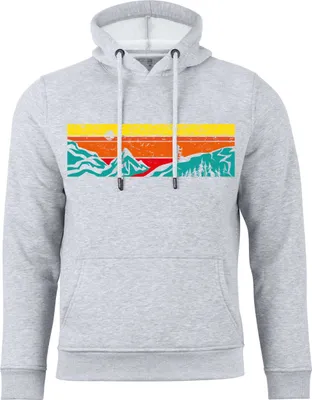 Produktbild von Cotton Prime® Kapuzensweatshirt mit Bergen - Lets Hiking XL Grau