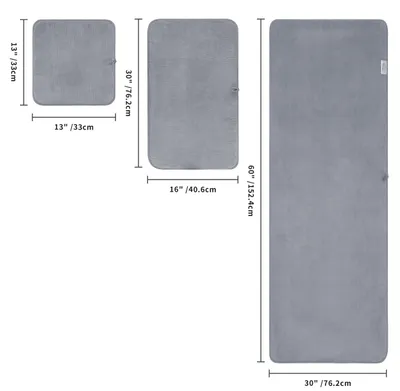 Produktbild von DigiRigi® Mikrofaser-Badetuch 6er-Set – fusselfrei & schnell trocknend, Grau, 152 x 76,2 cm, leicht & kompakt