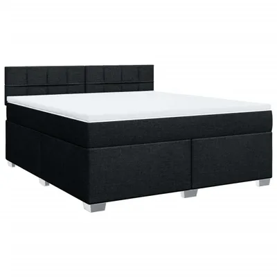 Produktbild von vidaXL Boxspringbett mit Matratze Schwarz 180x200 cm Stoff