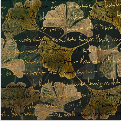 Produktbild von ARTland Wandbild Alu für Innen & Outdoor Ginko auf Braun Größe: 30x30 cm