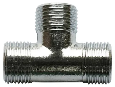 Produktbild von Adapter T-Stück 3 x 3/8' Außengewinde Verteiler Messing verchromt