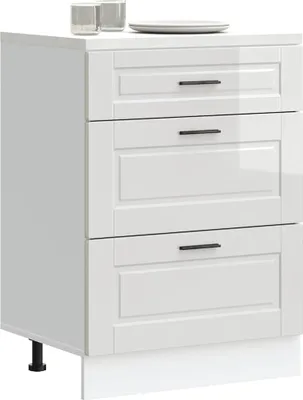 Produktbild von CLORIS Küchenunterschrank „Porto“ Hochglanz-Weiß Holzwerkstoff - Küchenschränke 2230