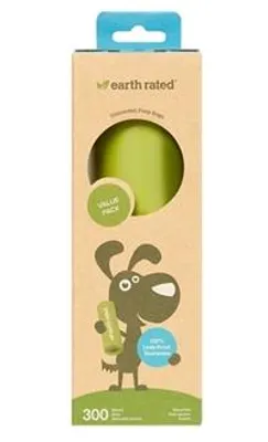 Productafbeelding van Earth Rated Poepzakjes geurloos op rol 300 ST.