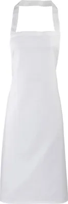 Immagine prodotto di Grembiule Premier da donna senza tasche RW1055 (taglia unica) (bianco)