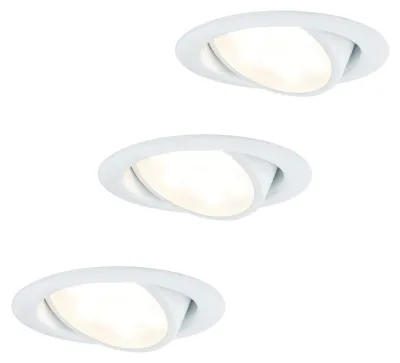 Immagine prodotto di Paulmann 92091 Set di luci da incasso orientabili a LED 3x4,2W 13VA 230/350mA Bianco/metallo