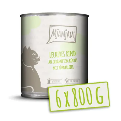 Produktbild von MjAMjAM - leckeres Rind an gedämpftem Kürbis 6x 800g