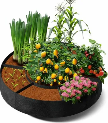 Obrázek produktu pro Zeleninový záhon INSPEKT OKRĄGŁY 100*130cm Hrnce z materiálu Zelenina Bylinky