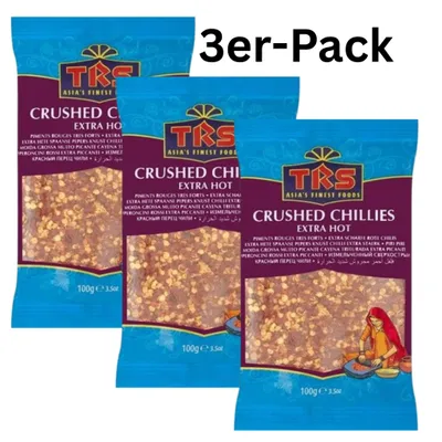 Produktbild von 3er-Pack TRS Chiliflocken Extra Scharf 100g