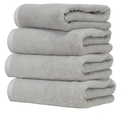 Immagine prodotto di Set di 4 asciugamani per ospiti, Ruggeri, 40x50 cm, cotone, grigio