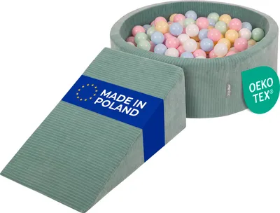 Produktbild von KiddyMoon Spielplatz Aus Schaumstoff Für Kinder mit Bälle Waschbare Bezug