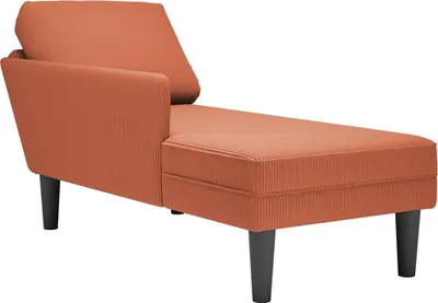 Obrázok produktu pre Leňoška s vankúšom, červená oranžová, manšestrová tkanina