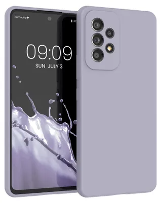 Produktbild von kwmobile Handyhülle für Samsung Galaxy A53 5G Hülle - Case Silikon - Kabelloses Laden - Schutzhülle Cover in Pastell Lavendel