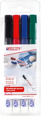 Produktbild von EDDING 4-8400-4 - Schwarz - Blau - Grün - Rot - Mehrfarben - 4 Stück(e)
