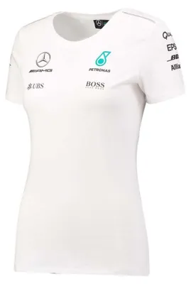 Produktbild von 2017, Weiß, Mercedes Rundhals Damen Team T-shirt L