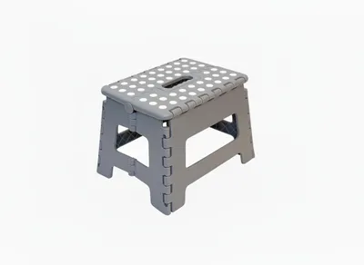 Produktbild von Klapphocker, Klapptritt, Tritthocker Grau Faltbar H 22cm bis 150KG