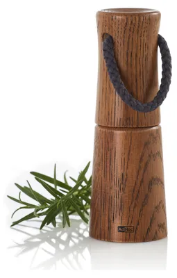 Produktbild von AdHoc MP831 Yaso Pfeffer-/Salzmühle 17 cm – Hochwertiges Keramikmahlwerk, Eichenholz, mit Tragegriff, für Gewürze