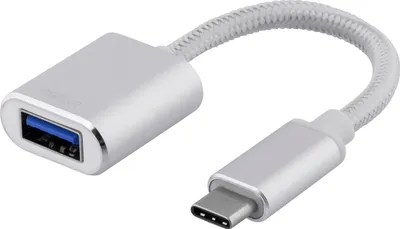 Produktbild von Deltaco USBC-1276, 0,1 m, USB C, USB A, USB 3.2 Gen 1 (3.1 Gen 1), Silber