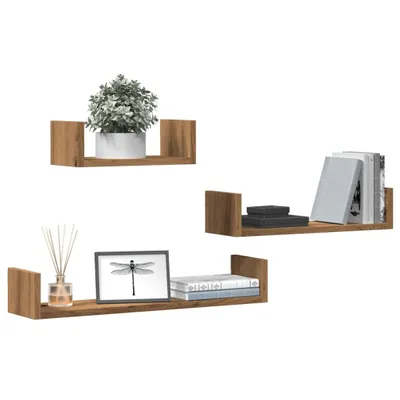 Produktbild von Möbel Wandregale 3 Stk. Artisan-Eiche Holzwerkstoff - Wandregale &54319