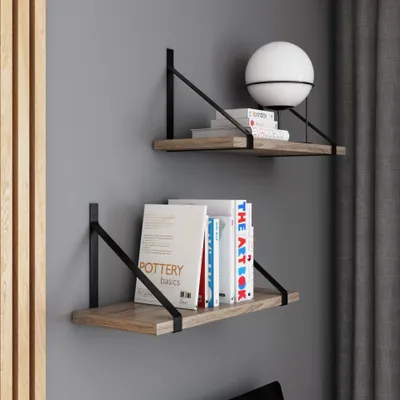 Produktbild von AKKE Trüffel Hängeregal GINO modern LOFT-style LxB: 70x20 cm