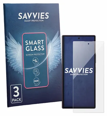 Produktbild von 3x Savvies Schutzglas Folie für Samsung Galaxy Z Fold 8 Ultra 9H Panzer Schutzfolie Glas Displayschutz klar transparent
