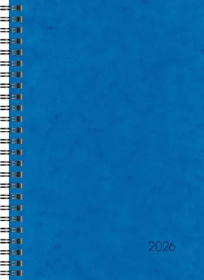 Produktbild von Buchkalender 796 A5 1 Woche/2 Seiten Karton-Einband blau 2026.