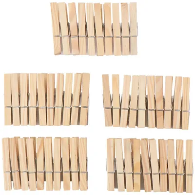 Immagine prodotto di Lifetime - Mollette per abiti / clip 100 pezzi. Fermagli realizzati in legno di alta qualità con chiusura in metallo