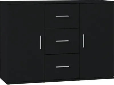 Obrázek produktu pro vidaXL Příborník černý 91x29,5x65 cm výrobek z odvozeného dřeva