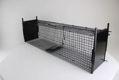 Immagine prodotto di Campo24 martora trappola a trappola a filo vivo-100x25x28cm, doppio ingresso, maniglia di protezione, sportello a calci - ideale per martore, ratti, ghiri