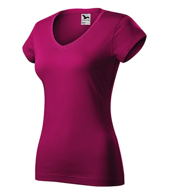 Produktbild von Damen-T-Shirt Malfini FIT V-NECK 162 fuchsiarosa