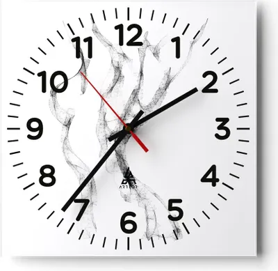 Produktbild von Wanduhr - Quadrat - Glasuhr - Frau Körper Nacktheit - 40x40cm - Schleichendes Uhrwerk - Lautlos - zum Aufhängen bereit - Dekoration Modern - Wanddekoration aus Glas - C4AC40x40-4938
