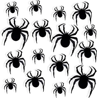 Produktbild von Schwarze 3D-Spinnen Stickers für Halloween Dekoration zu Hause