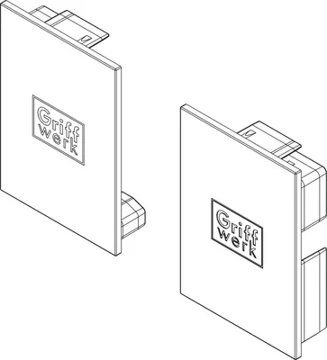 Produktbild von Griffwerk Endkappen-Set PLANEO X für 18,5mm Distanzprofil Graphitschwarz