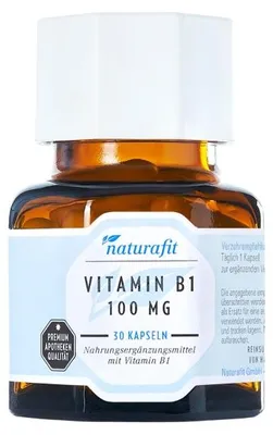 Produktbild von naturafit Vitamin B1 100 mg Kapseln, 30 St. Kapseln