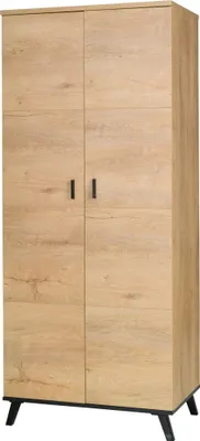 Produktbild von Furniture24 Kleiderschrank John 01 Schrank 2 Türiger Wohnzimmerschrank mit 1 Einlegeboden und 1 Kleiderstange