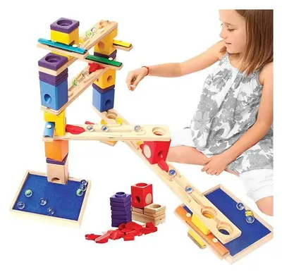 Obrázek produktu pro Hape Quadrilla Music Motion Marble Run, Kuličkové dráhy, 4 rok/roky, Podpora zvukových efektů, ABS umělá hmota, Plst, Sklo, Železo, MDF, Překližka, Polykarbonát, Polypropylen (PP), Guma, Dřevo, 97 kusů, 2,7 kg