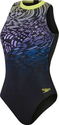 Image de Speedo Digital Placement Hydrasuit Maillot de bain femme taille haute, Taille:44