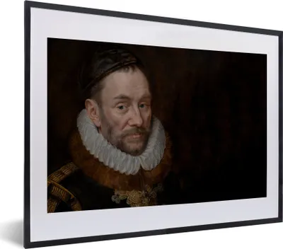 Produktbild von MuchoWow® Gerahmtes Poster Wilhelm von Oranien - Gemälde - Alte Meister - Kunst 40x30 cm - Poster mit Schwarzem Bilderrahmen Wandposter Rahmen Foto Bilder - Bilderrahmen - Poster im Rahmen