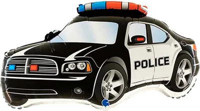 Immagine prodotto di Auto della polizia grande - Pallone in foil - 52 cm