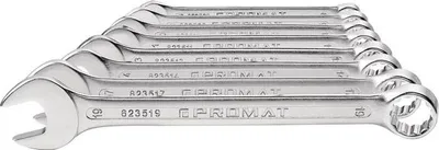 Produktbild von Ringmaulschlssel-Satz 12-teilig Schlsselweite 6-22 mm Form A CV-Stahl